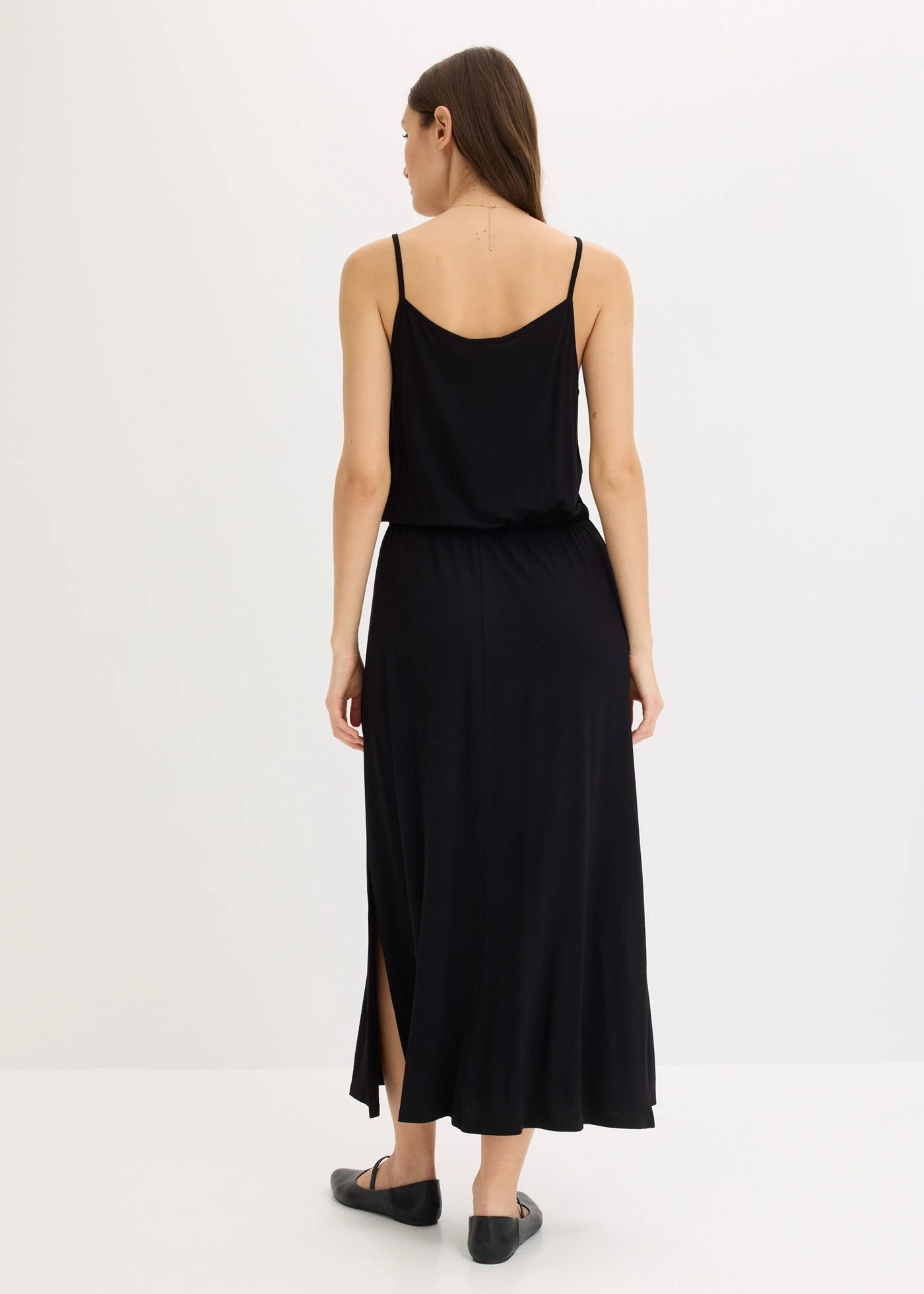 Žerzejové šaty s krajkou • černá • bonprix obchod