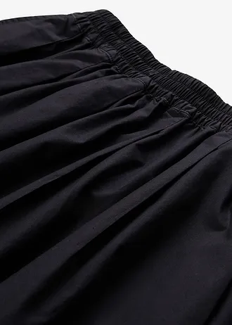 Jupe midi 100% coton • noir • Boutique bonprix