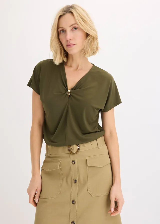 T-shirt avec anneau décoratif • olive foncé • product-page.page-title-suffix