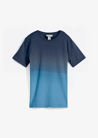 T-shirt 100% coton effet ombré • bleu foncé-bleu cristal • Boutique bonprix