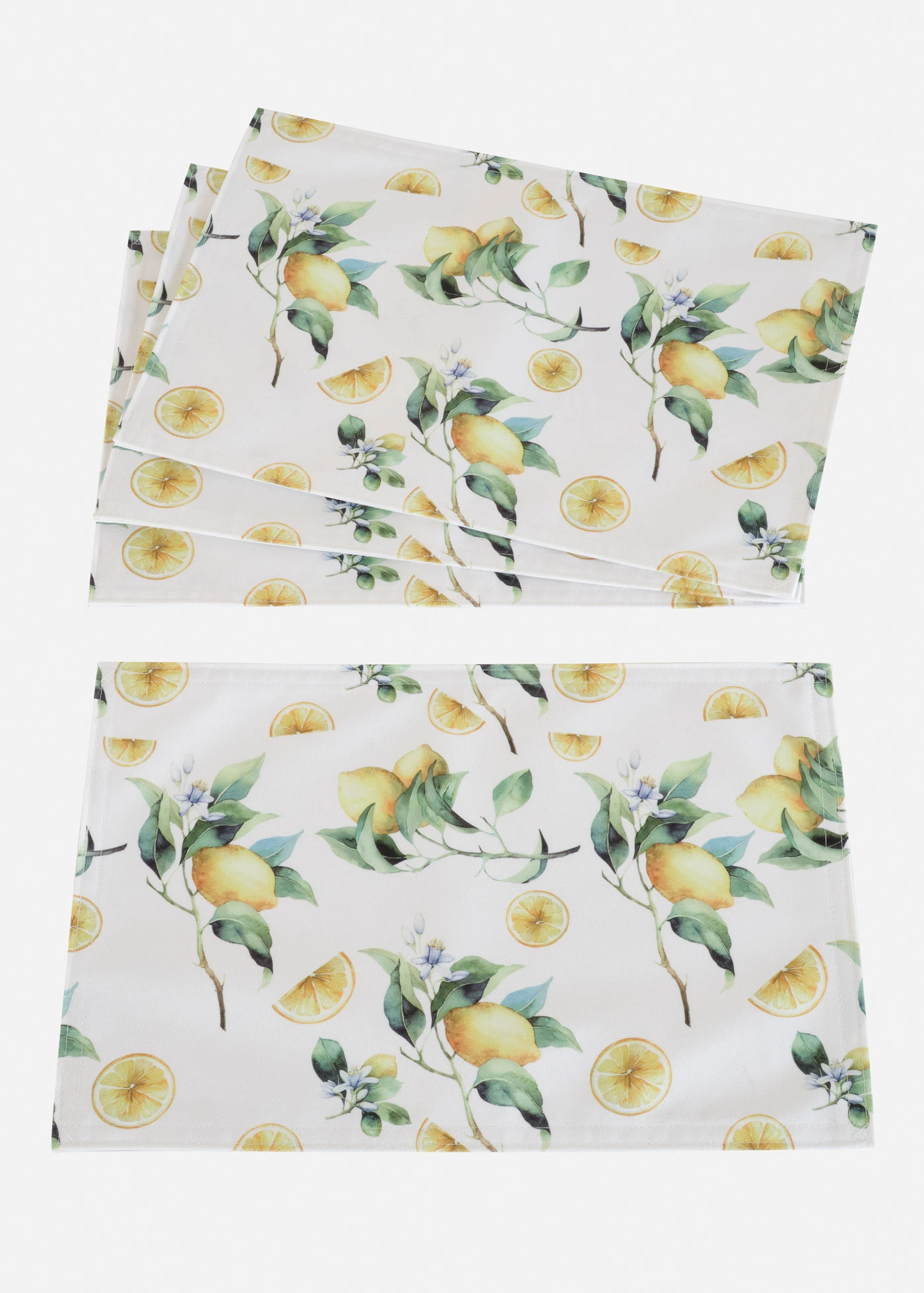 Set de table (4 pces) à imprimé citron • blanc-jaune • Boutique bonprix