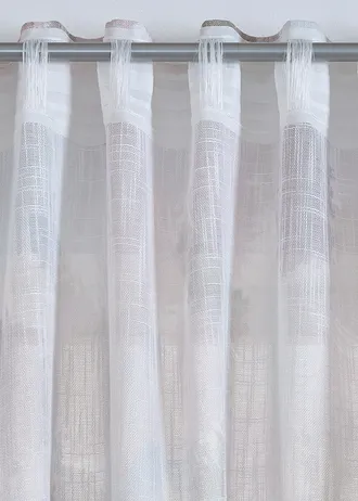 Gordijn van gerecycled polyester met print (1 stuk) • crème-sand • bonprix online shop