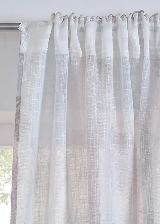 Gordijn van gerecycled polyester met print (1 stuk) • crème-sand • bonprix online shop