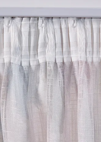 Gordijn van gerecycled polyester met print (1 stuk) • crème-sand • bonprix online shop