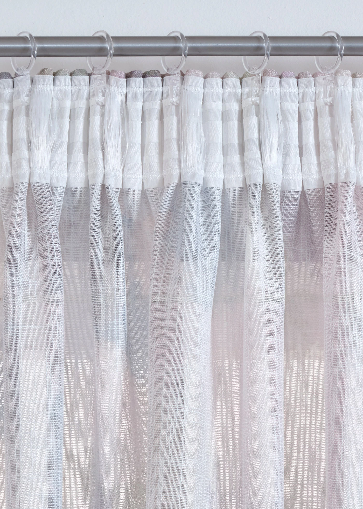 Gordijn van gerecycled polyester met print (1 stuk) • crème-sand • bonprix online shop