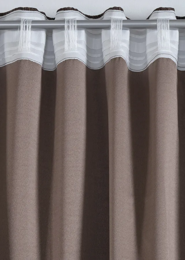 Verduisterend gordijn met elegante structuur (1 stuk) • bruin • product-page.page-title-suffix