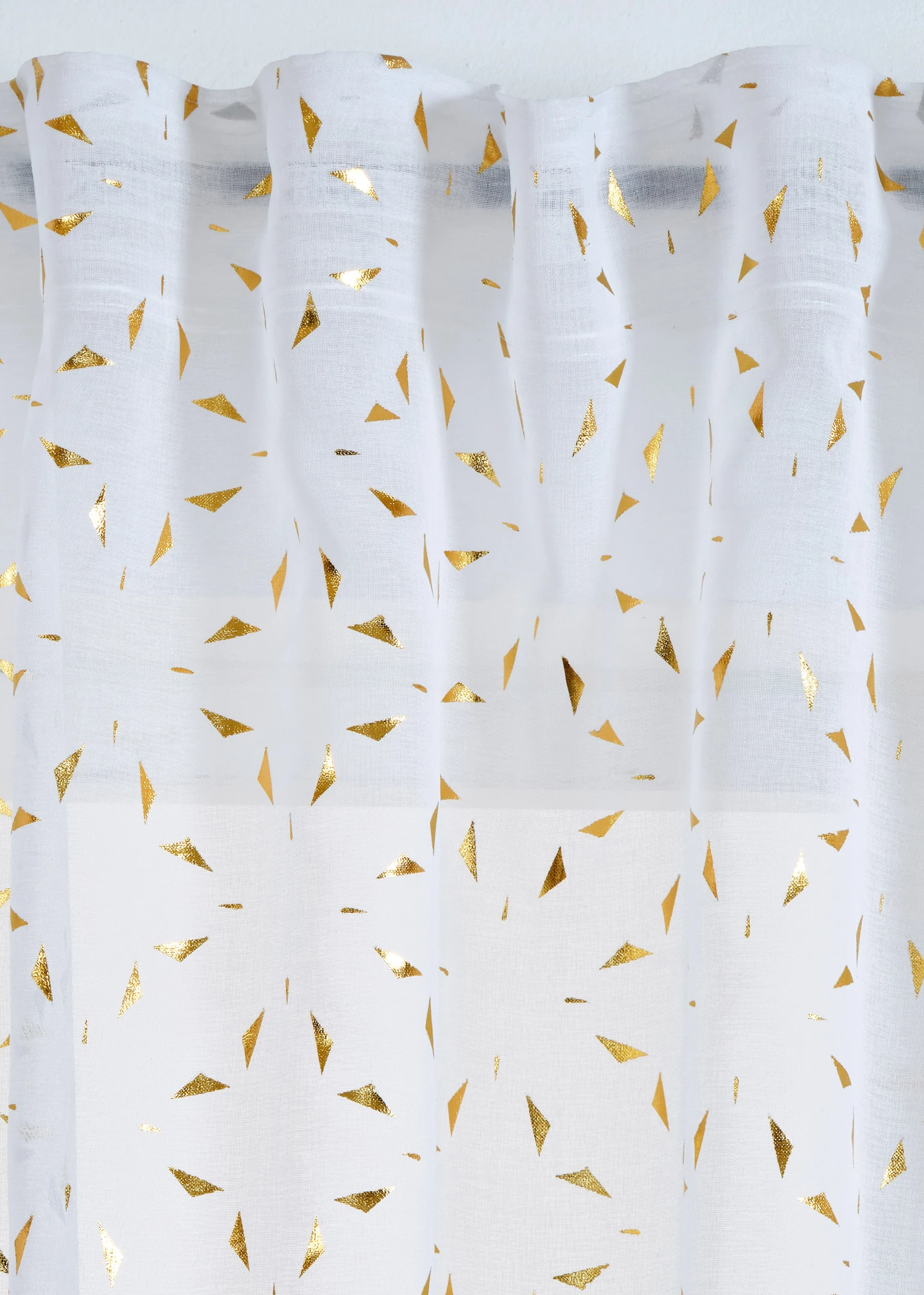 Transparant gordijn • wit-goudkleur • bonprix online shop