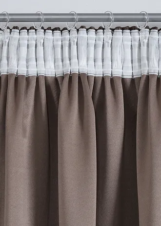 Zastiňující závěs s luxusní strukturou (1 ks v balení) • hnědá • bonprix obchod