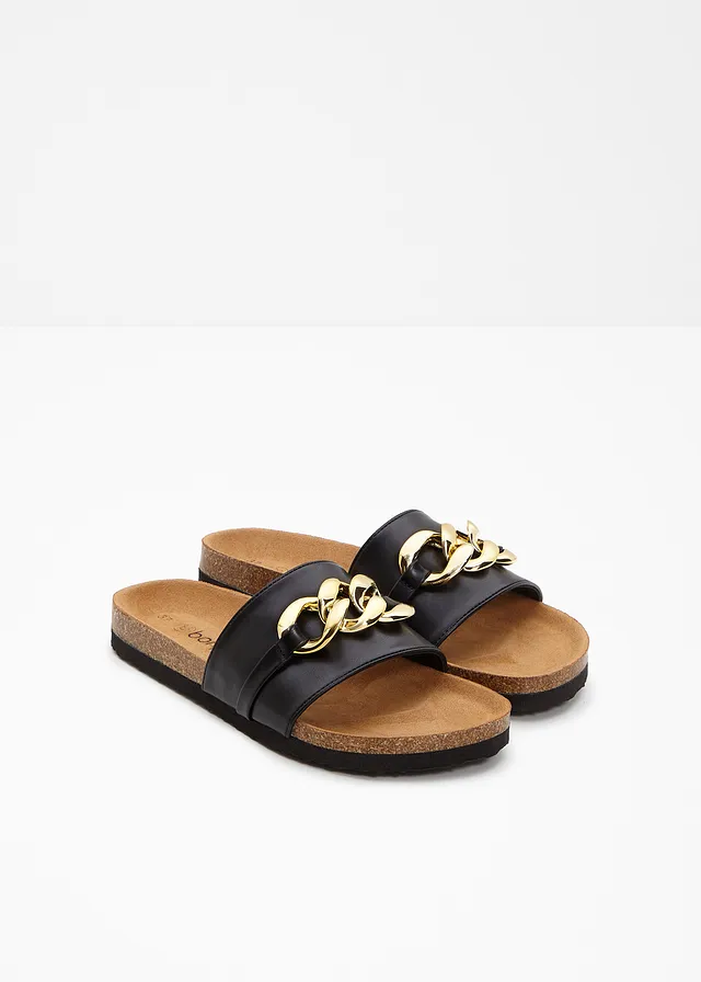 Slippers, Kleur: zwart
