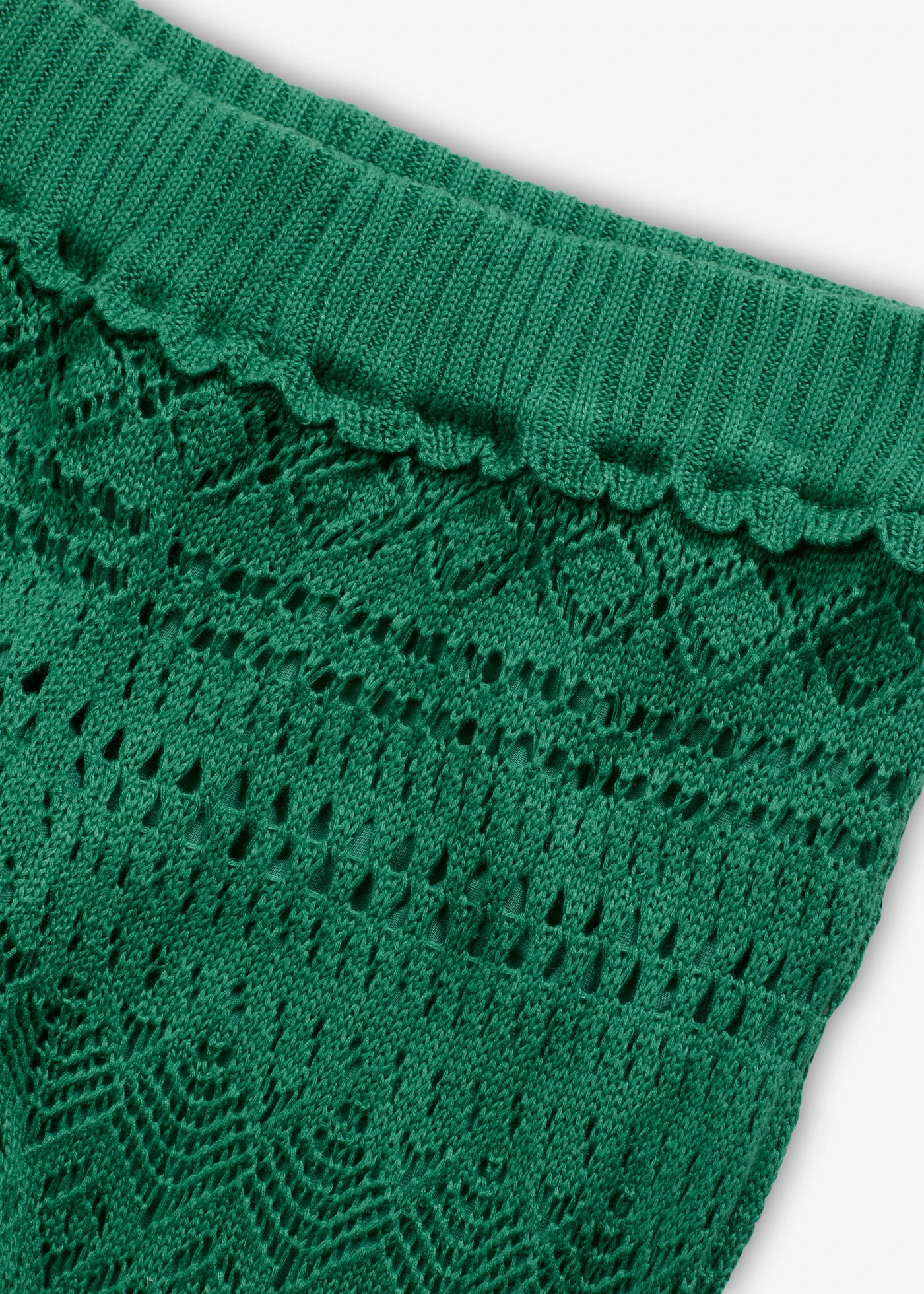 Kalhoty bez zapínání, s dírkovaným vzorem • drahokamově zelená • bonprix obchod