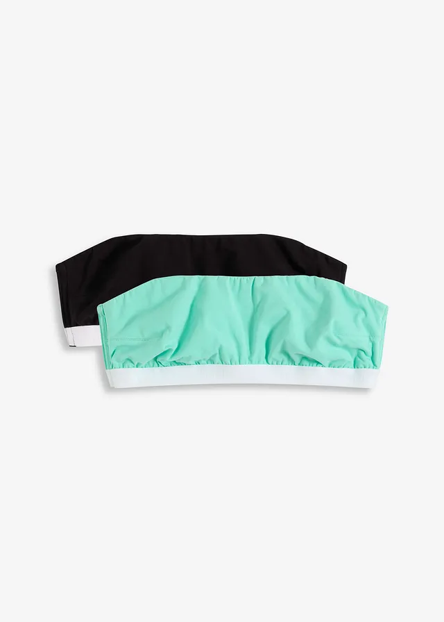 Sutien bandeaux cu bumbac organic (set/ 2 buc.)