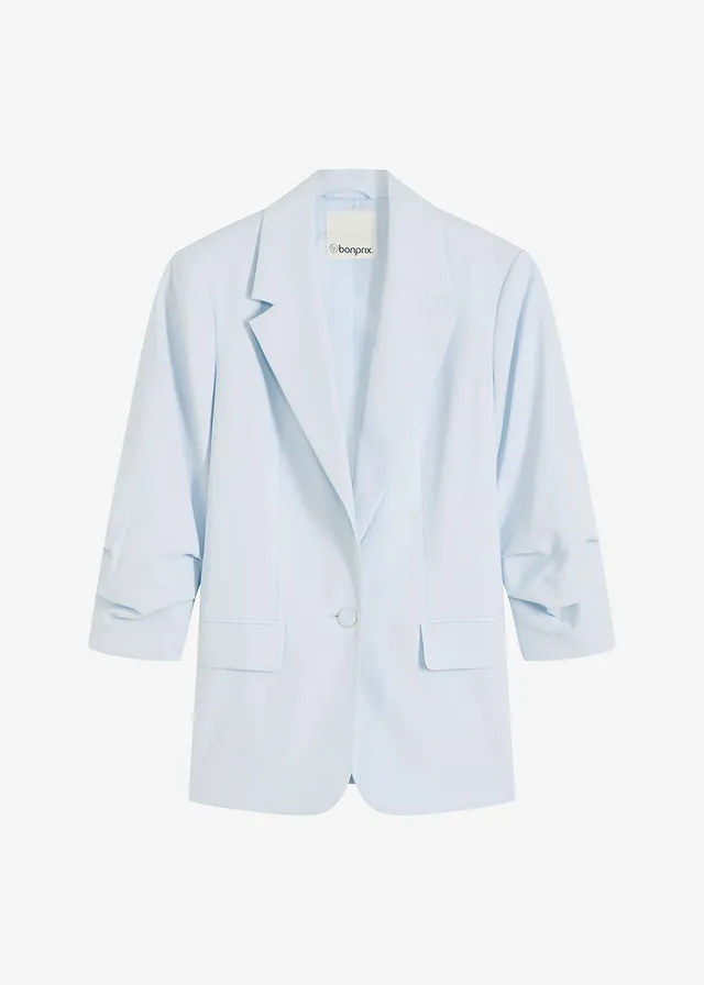 Casual blazer van viscose met 3/4 mouwen