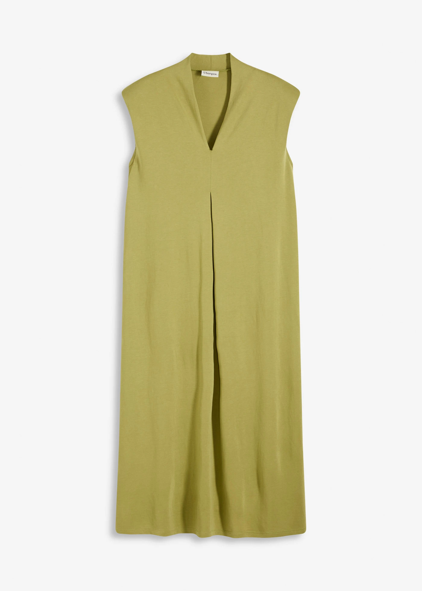 Robe en jersey viscose avec épaulettes • olive doré • Boutique bonprix