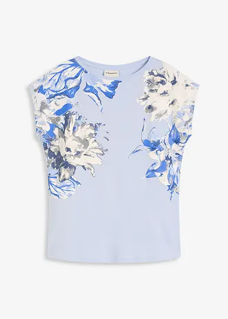 T-shirt z obniżoną linią ramion