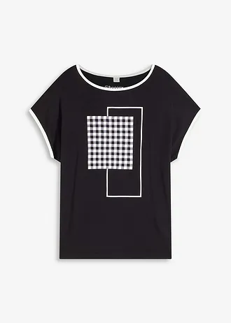 T-shirt à passepoil contrastant