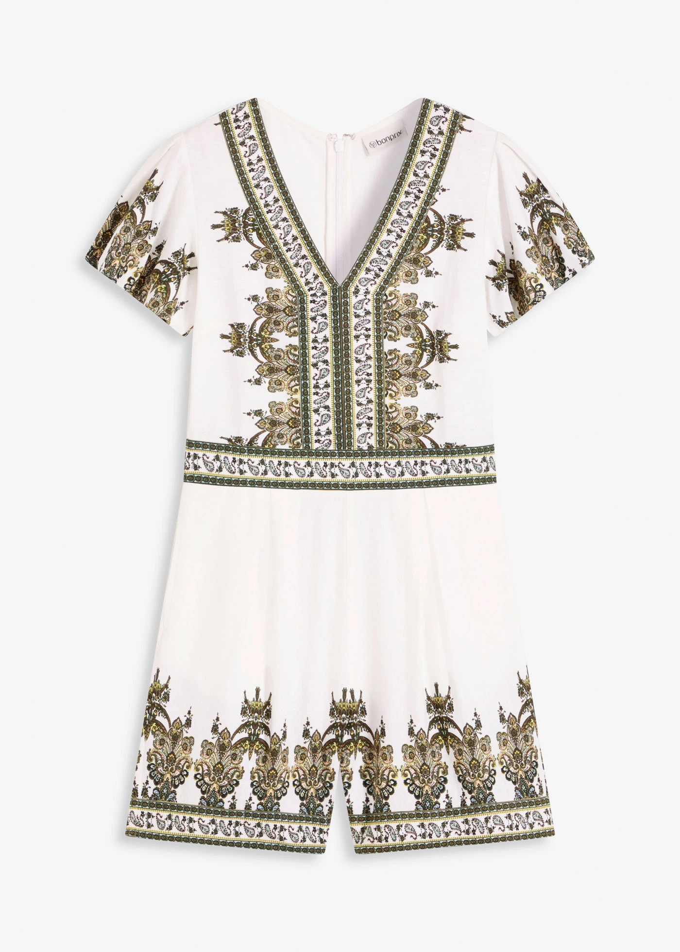 Combishort • écru/olive paisley • Boutique bonprix