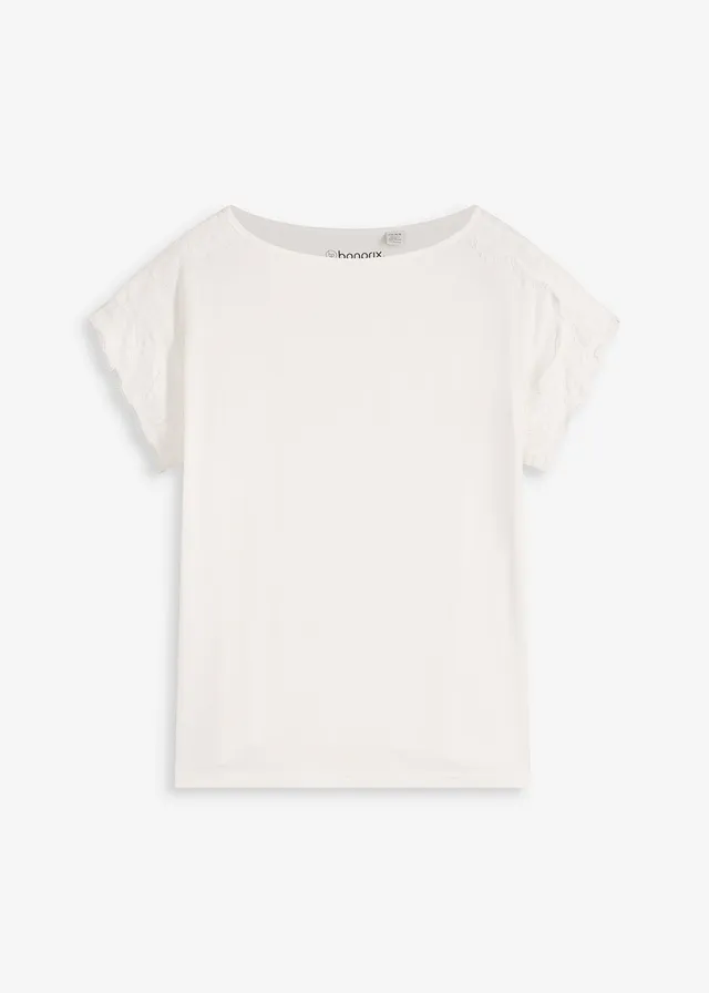 T-shirt en viscose avec dentelle