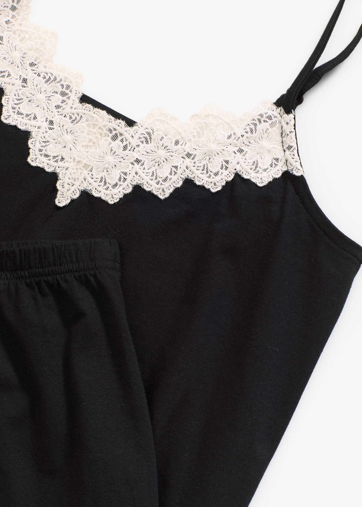 Shortama met spaghettibandjes • zwart • bonprix online shop