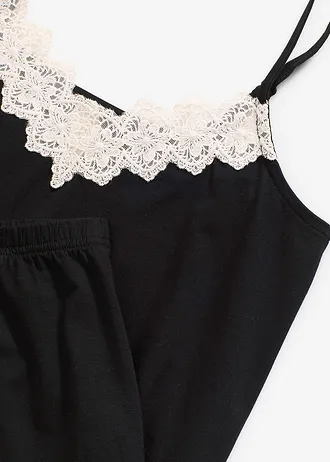 Shortama met spaghettibandjes • zwart • bonprix online shop