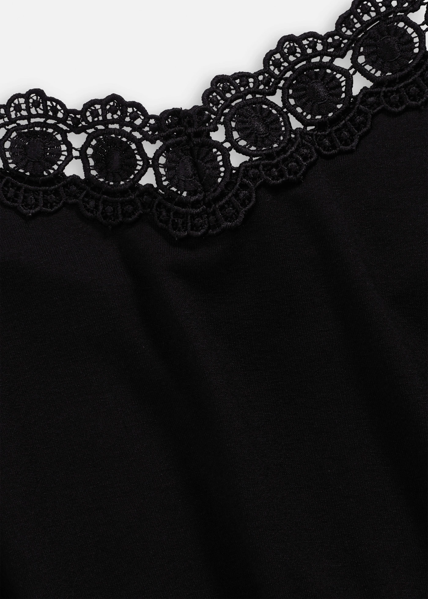 Žerzejové šaty s krajkou • černá • bonprix obchod