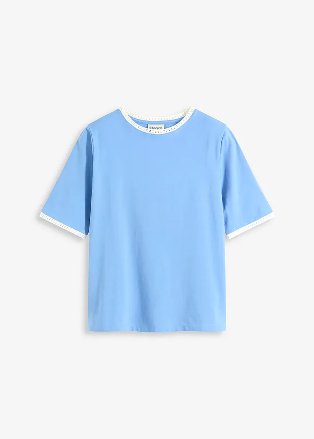 Shirt met kanten rand