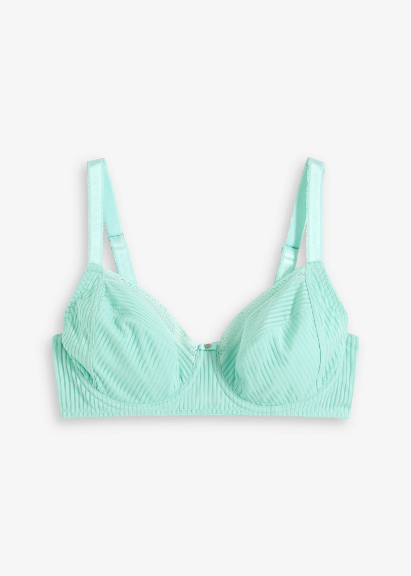 Moderne beugel bh met fijne kant • mentholblauw • bonprix online shop