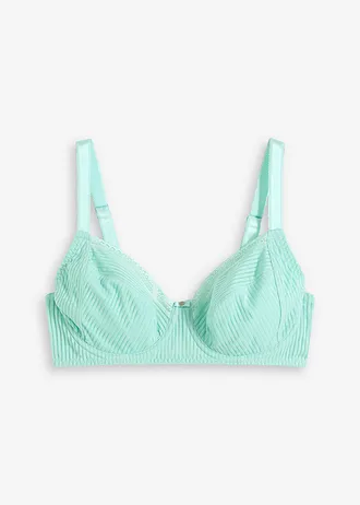 Moderne beugel bh met fijne kant • mentholblauw • bonprix online shop