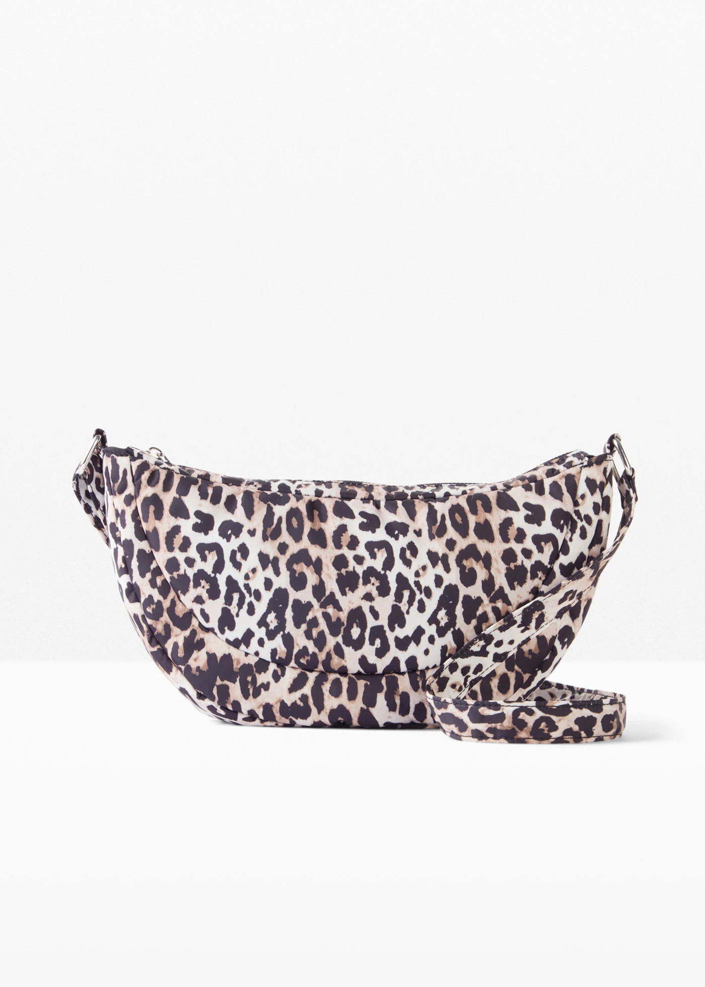 Geantă de umăr din nailon cu model leopard • bej natur-maro-negru imprimeu leo • magazin bonprix