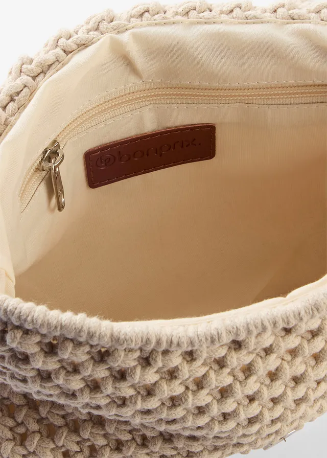 Sac en macramé à bandoulière • beige naturel • product-page.page-title-suffix