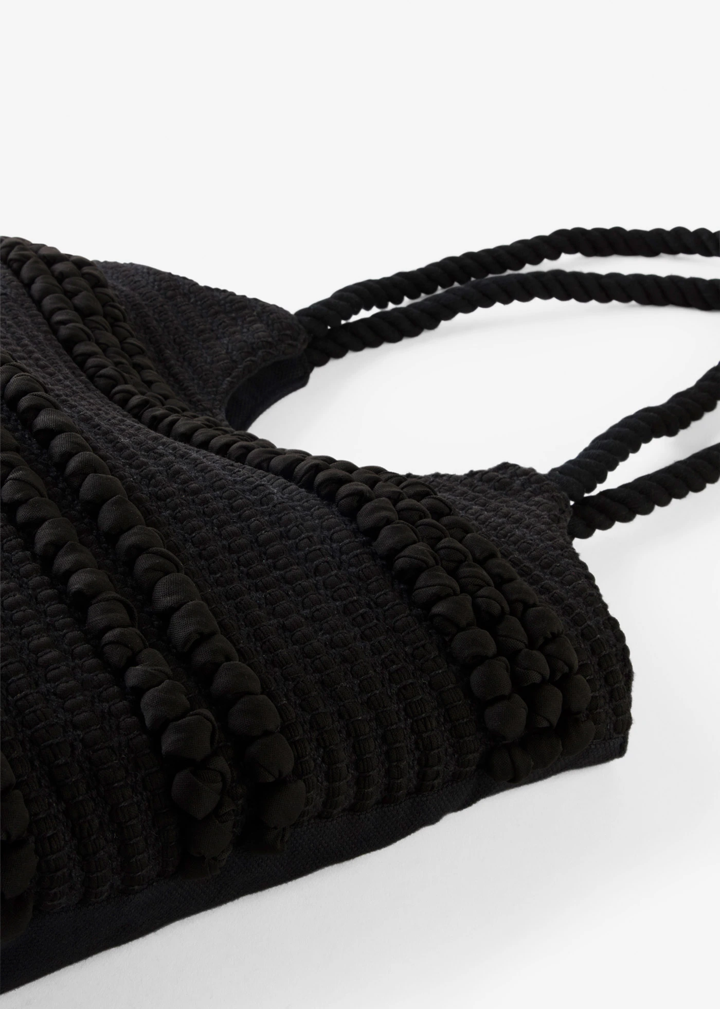 Textil bevásárló táska struktúrás hatásban • fekete • bonprix áruház