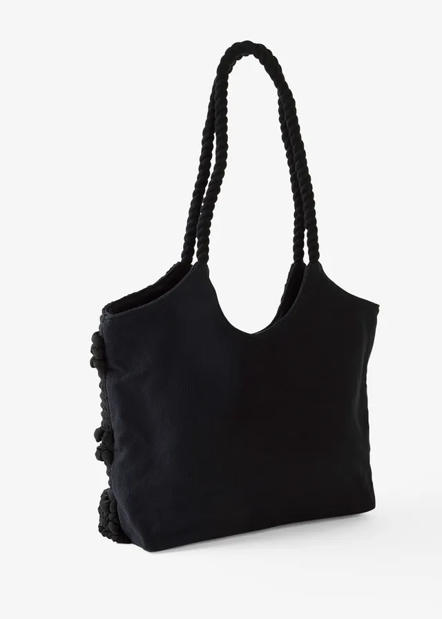 Stoffen shopper met gestructureerd patroon • zwart • product-page.page-title-suffix
