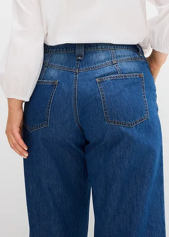 Baggy džíny Mid Waist Super Soft, zkrácené • modrá stone used plus size • bonprix obchod