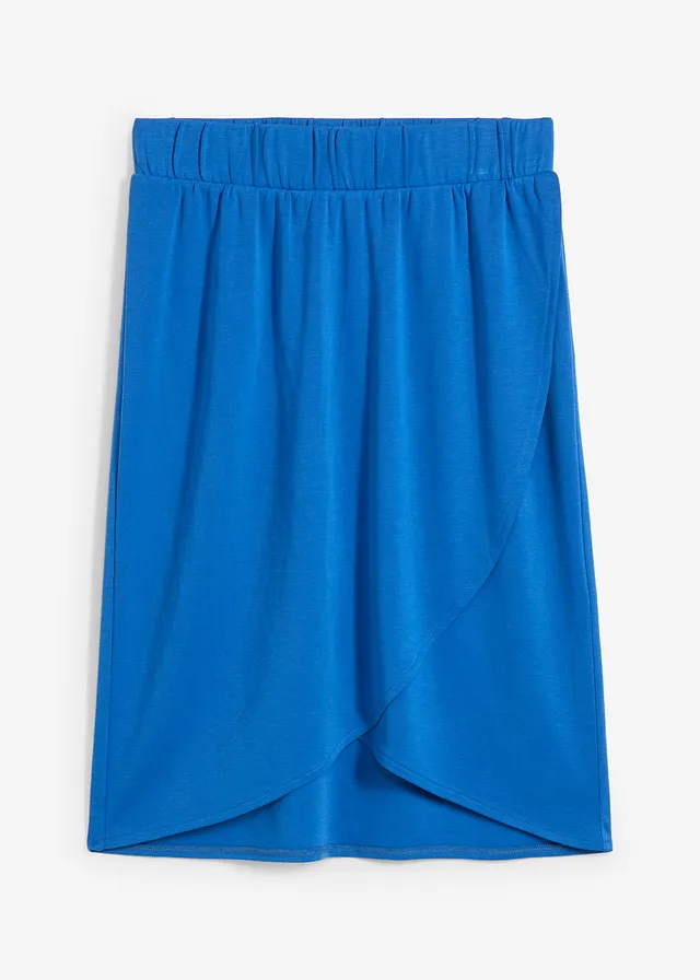 Fustă din jerse din material fluid cu viscoză
