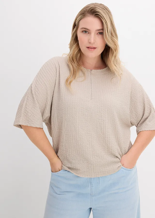 T-shirt oversize, Couleur: gris pierre