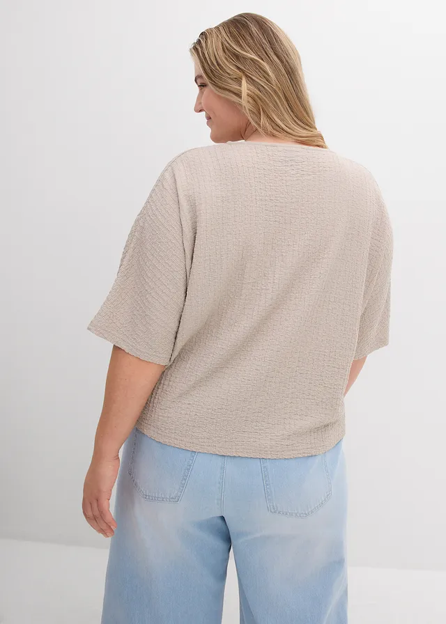 T-shirt oversize, Couleur: gris pierre