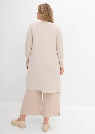 Lang shirtvest van zachte viscose, Kleur: steengrijs