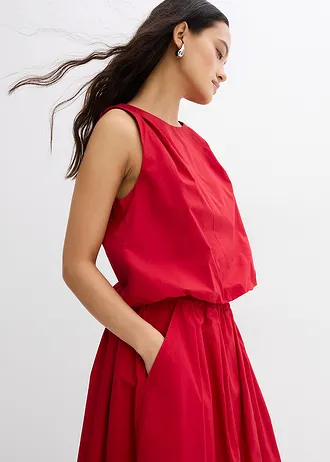 Midi sukně z čisté bavlny • červená čili • bonprix obchod