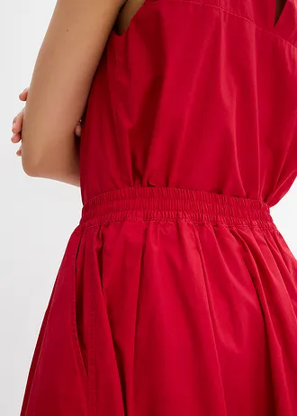 Midi sukně z čisté bavlny • červená čili • bonprix obchod