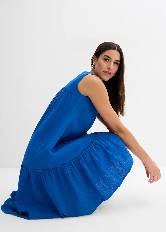 Jurk van luchtige mousseline • arctisch blauw • product-page.page-title-suffix