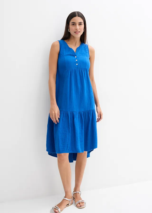 Robe légère en gaze de coton, Couleur: bleu arctique