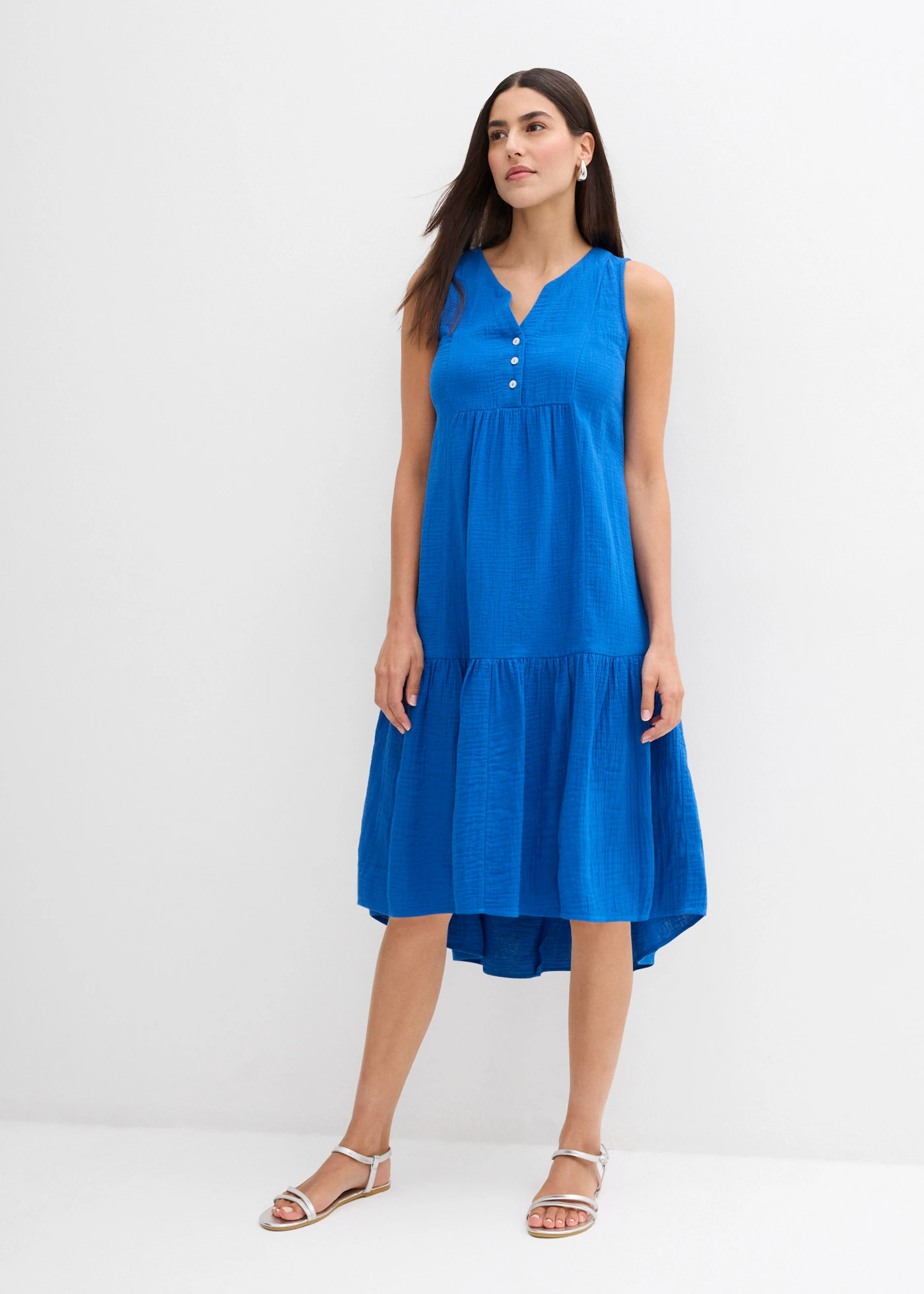 Šaty ze vzdušného mušelínu • modrá • bonprix obchod