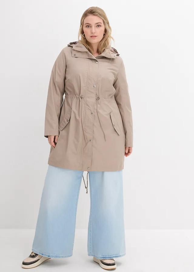 Parka à capuche, Couleur: taupe