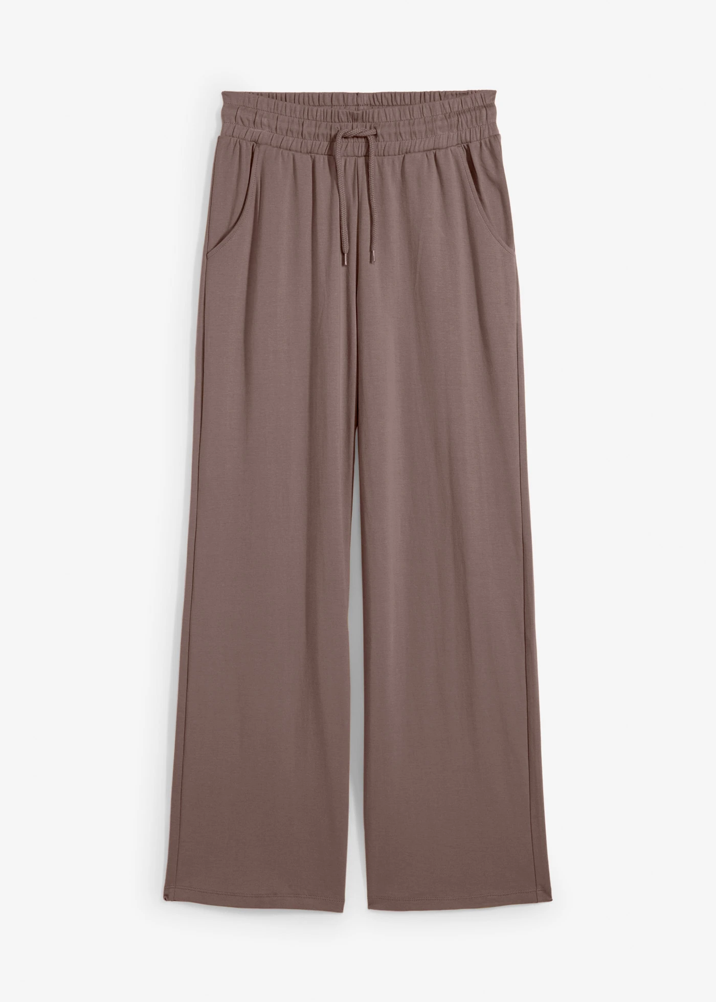 Pantaloni din jerse din material interlock • maro argilă • magazin bonprix