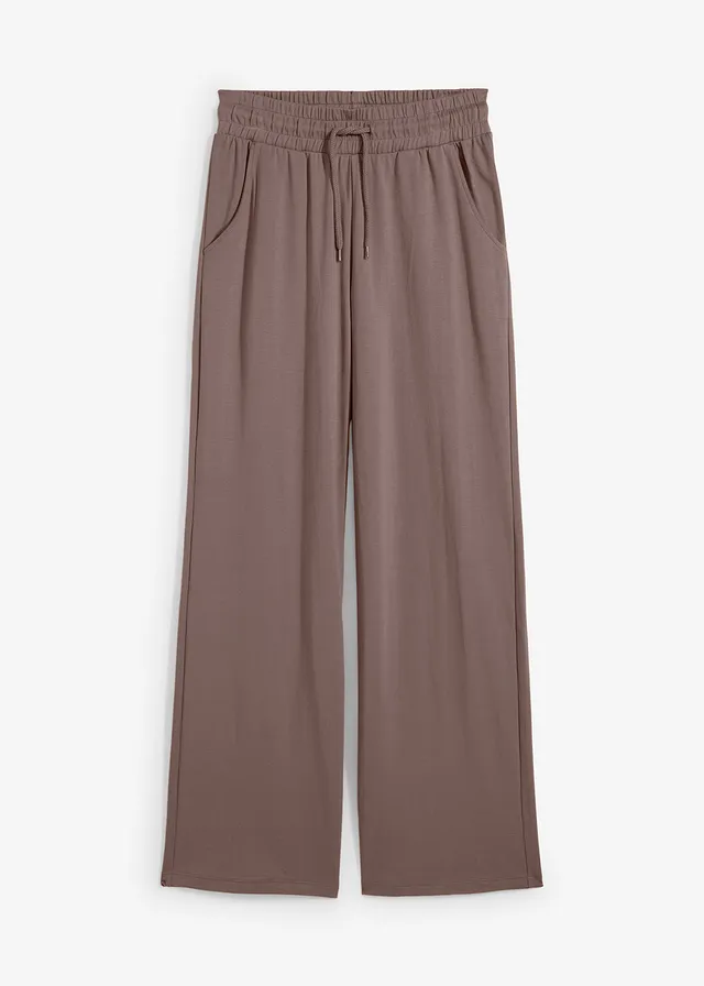 Pantaloni din jerse din material interlock