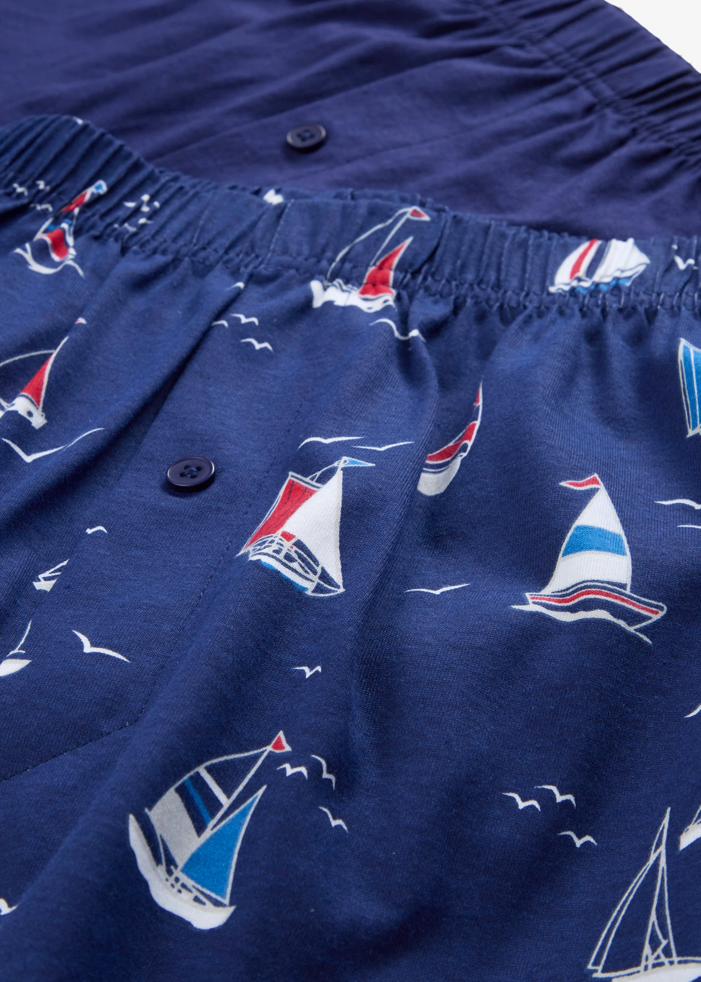 Chilot boxer jerse din bumbac organic (set/3 perechi) • albastru marin cu imprimeu • magazin bonprix