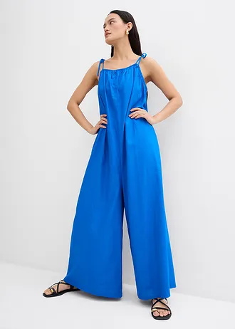 Overál könnyű lenvászon-viszkóz-keverékből • azúrkék • bonprix áruház