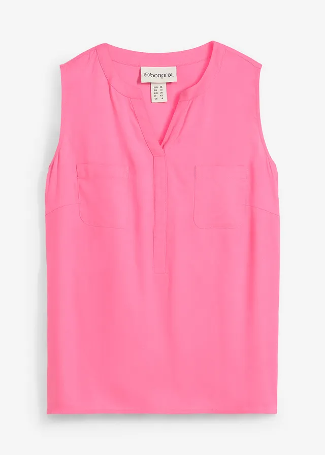 Halenkový top ze splývavé viskózy • pink • bonprix obchod