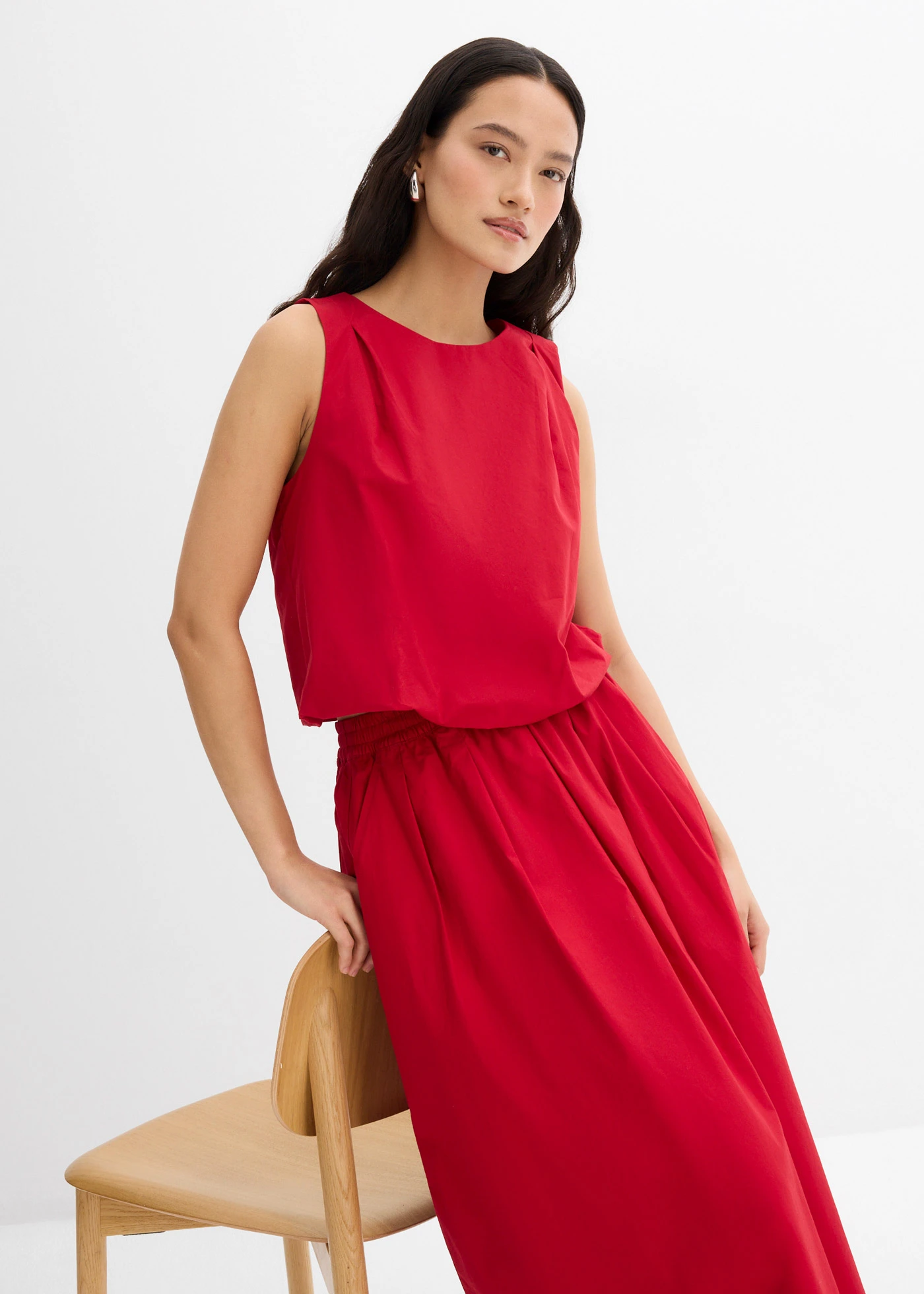 Blousetop van puur katoen • chilirood • bonprix online shop