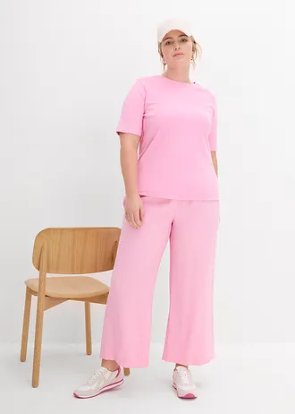 T-shirt z czystej bawełny organicznej, kolor: jasnoróżowy