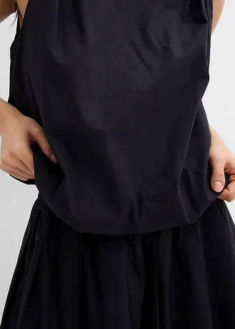 Blousetop van puur katoen • zwart • bonprix online shop